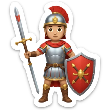 emoji de soldado romano alto y fuerte cuerpo entero sticker