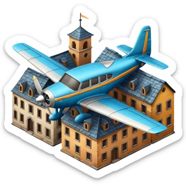 small size plane old town sticker