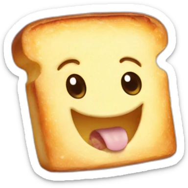 Bébé qui mange un croque monsieur sticker
