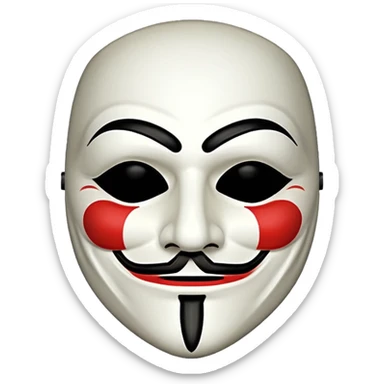 Guy Fawkes mask sticker