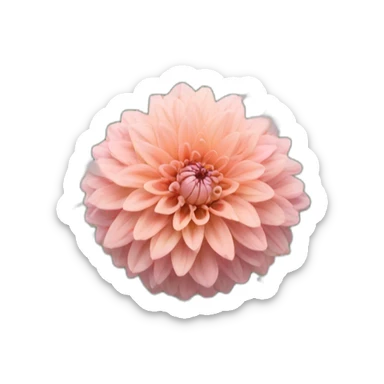 Dahlia with leaves sticker