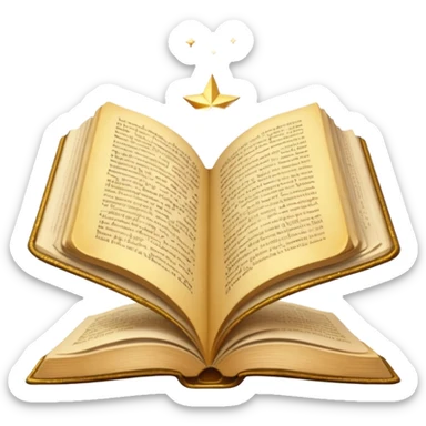 open book with sparkl sticker