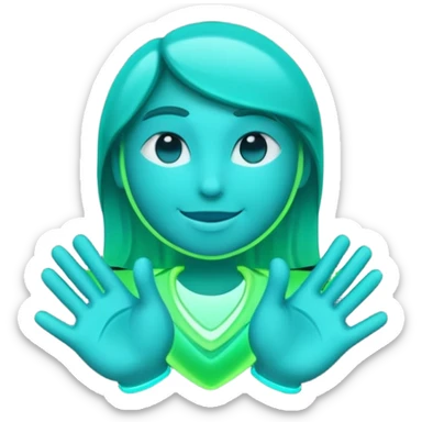 A THANK YOU SIGN IN NEON TEAL GREEN... AS IF ITS A REAL NEON SIGN sticker