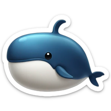 a whale with a hat sticker