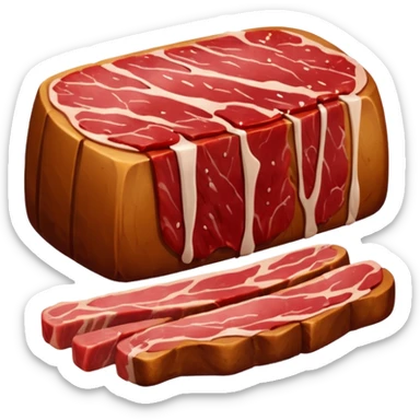 A Seven of meat sticker