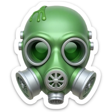 make my emoji for a twitch chat channel the streamer is me toxic shots incorporate the toxic in the emoji  inlucde a gas mask sticker