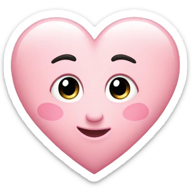 baby pink heart that looks like an ios heart sticker