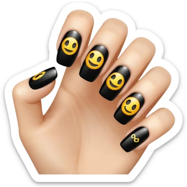 nail art black sticker