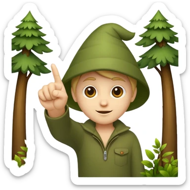 forest character pointing at viewer “you” gesture sticker