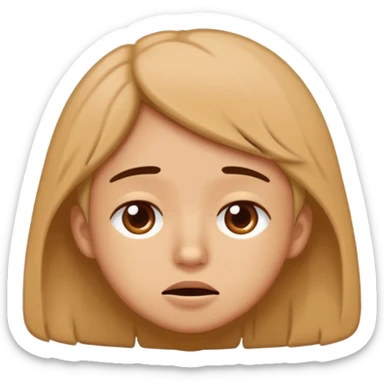 personita cansada o mareada, estilo doodle cute. sticker