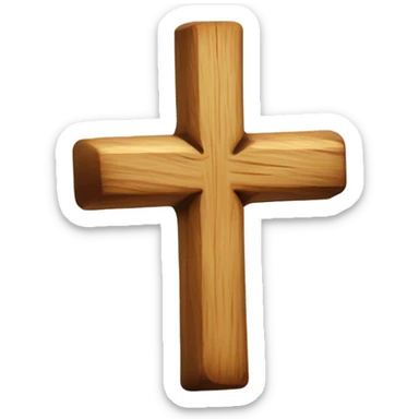 Dos bastones de madera gruesa cruzados sticker