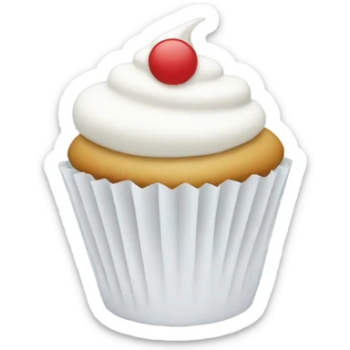 White cupcake sticker