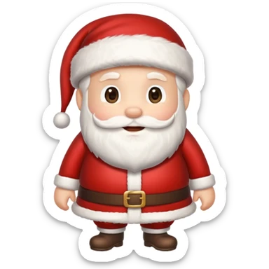 papai noel fofinho de corpo inteiro sticker