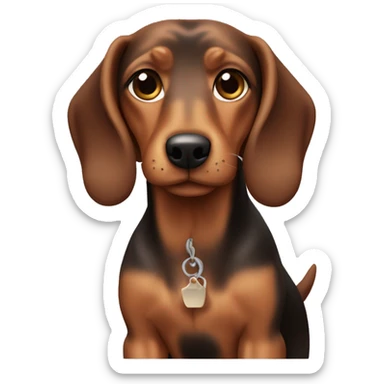 Teckel brown light hair  sticker