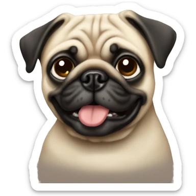 Pug dog sticker