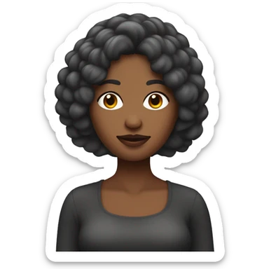 Mujer tes trigueña con cabello oscuro con tijera de peluquera en la mano  sticker