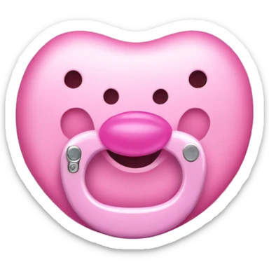 Pink pacifier sticker