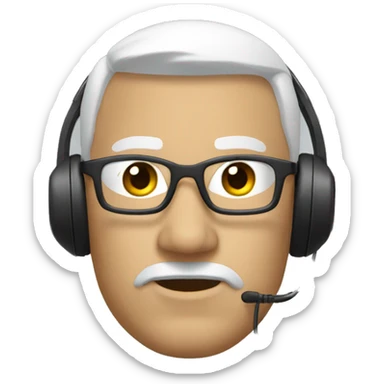 bodyguard wearing an earbud sticker