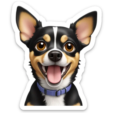 chihuahua rat terrier mix running sticker