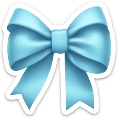 Light blue bow sticker