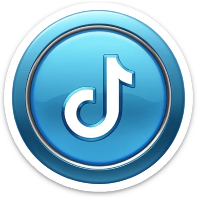 Crea la verificación de tik tok  con un bien de color celeste sticker