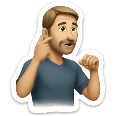 Guy picking nose sticker