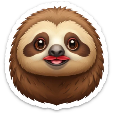 paresseux avec un crete rouge sticker