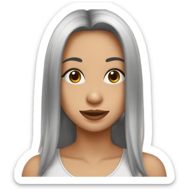 Fille avk main devant bouche sticker