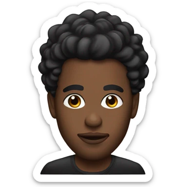 Black man with Makeup aroud he eyes lipgloss and puffy hair sticker