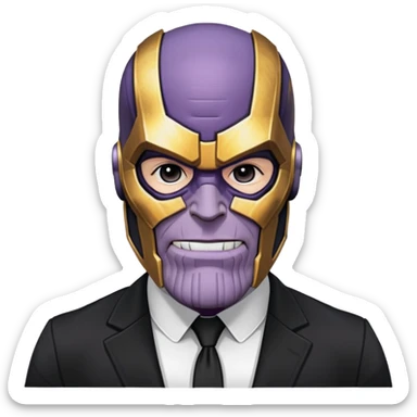 Thanos as Squid Game Front Man with black mask sticker