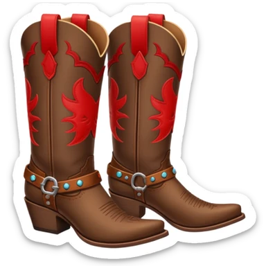 cowgirl boots cute a tiny bit of red on it NO TEAL  sticker