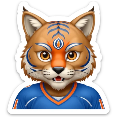 Mascot Brown Lynx Edmonton Oilers sticker