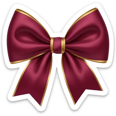 Bow burgundy sticker
