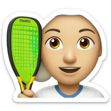 Momia jugando pádel sticker