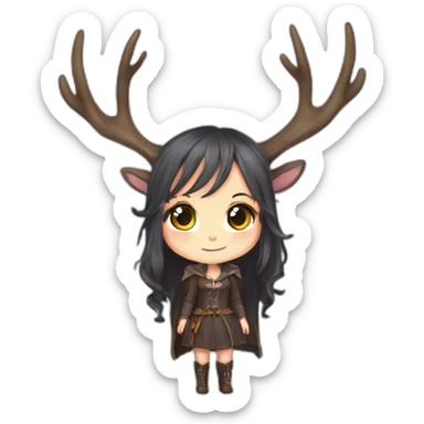 meo-chibi-deer-antlers-witch 👍🏻 sticker