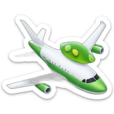 Tortue sur un avion sticker