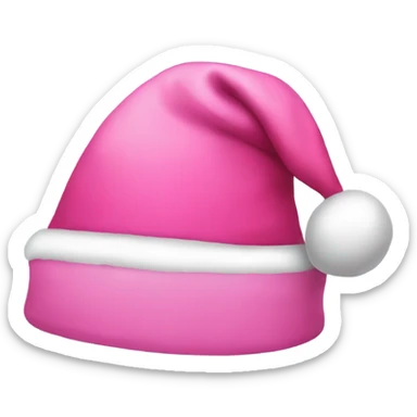 pink santa hat sticker