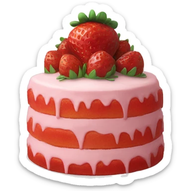 strawberry cake with Leslie written on the side sticker