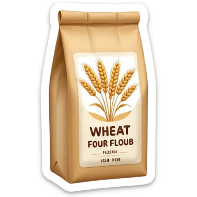 Wheat flour in package  sticker