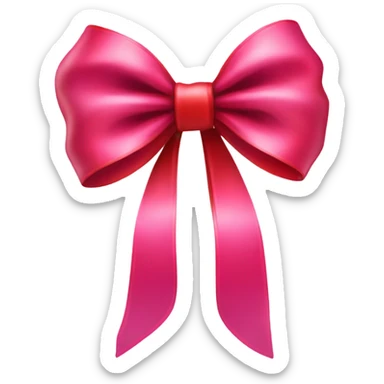 pink and red bow  sticker