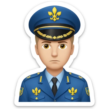 generate realistic military logistics department manager from ukraine sticker