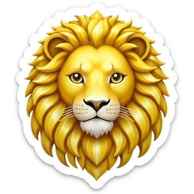 glitter yellow and white pokemon crystal light lion sticker