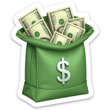 dollars in the bag sticker