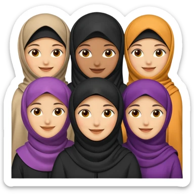 niqabi women group sticker