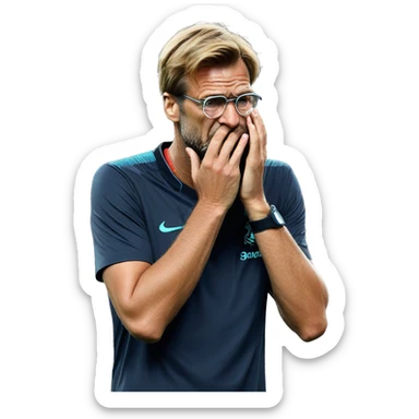 Jurgen Klopp facepalm emoji sticker