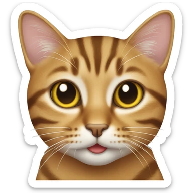 A tabby cat sticker
