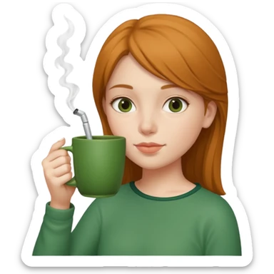 una chica tomando mate sticker
