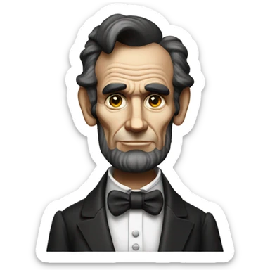 Abraham Lincoln playing golf sticker