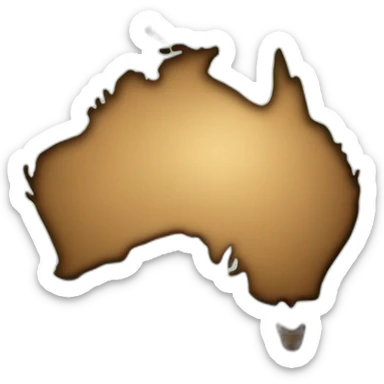 Australia on a map with no flag and a koala kissing a kangaroo in it sticker