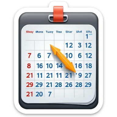 work shift schedule being changed with arrows sticker